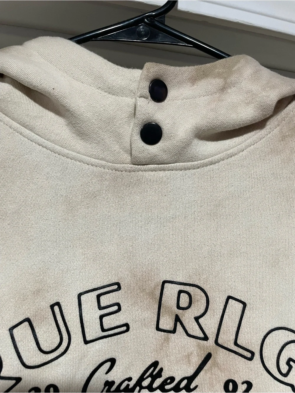 True Religion Beige Tie-Dye Logo Hoodie